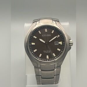 Citizen Eco-Drive Titanium Chocolate dial